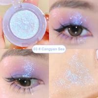 ราคา อายแชโดว์ขาวดำเน้นข้อความและแผ่นเครื่องสำอางหนอนไหมที่มันบดพื้นผิวกันน้ำและคงทนแต่งตา (17807014753)