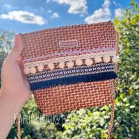 ราคา กระเป๋าสาน กระเป๋าสะพายข้าง ตกแต่งไม่ซ้ำแบบใคร kapooklook กระเป๋าสะพายข้างสาน สานตกแต่ง (10108044335)