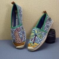 ราคา Tory Burch ใหม่ รองเท้าชาวประมง หัวกลม สลิปออน พื้นแบน กางเกงสแล็คเกอร์ T Monogram รองเท้าลําลอง พื้นก้นกัญชา สําหรับผู้หญิง QYUE (19588303578)