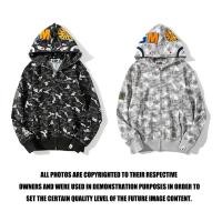 ราคา BAPE เสื้อแจ็คเก็ตมีฮู้ดผู้ชายเสื้อโค้ทเสื้อฮู้ดลายพรางดิจิตอลพิกเซลสีดำและสีเทา M 3XL (10599774133)