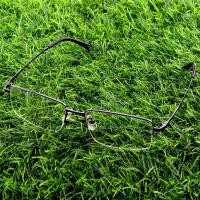 ราคา สี่เหลี่ยมผืนผ้าครึ่งขอบ Titanium Alloy Simple Business สไตล์ผู้ชายสีดำกรอบแว่นตากรอบแว่นตา Eyeframe Eyewear (16861286420)