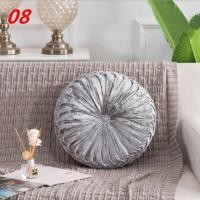 ราคา FAZOZO Home Textile Store สไตล์ยุโรปโยนหมอนเบาะกำมะหยี่หรูหราจีบแฮนด์เมดรอบล้อฟักทองเบาะนั่ง Dropship (16367441307)