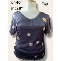 ราคา เสื้อลายดอก เสื้อสาวอวบมือสอง เสื้อลายดอก ระบุไซส์ตามรูป (20597728571)