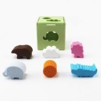 ราคา 2023 New design hot silicone shape matching blocks toy kids education toys baby puzzle toy (19221613952)