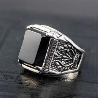 ราคา gzhuomengdachengzaishengziy AIFEI 50รูปแบบเงิน925ต้นฉบับแหวนครอบงำผู้ชายแหวนผู้ชายแหวนเงิน S1 (20349258723)