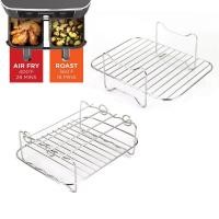 ราคา Air Fryer Grill Air Fryer Rack Double Boiler for Ninja Foodi Grill Stainless Steel for Home Kitchen Oven Cooker Accessories (19795971691)
