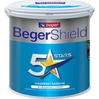 ราคา Beger Shield 5 star สีรองพื้น ปูนใหม่ สูตรน้ำ สีขาว กันรอยด่างและคราบเกลือได้ดี ขนาด 3 ลิตร และ 9 ลิตร (17991770718)