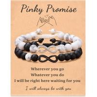 ราคา ของขวัญคู่รักกำไลเข้าคู่ฮาวไลท์และเนื้อแมทสีดำอินฟินิตี้กำไลสำหรับคู่รักคนรักแฟนหนุ่มแฟนสาว (20925497945)