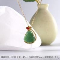 ราคา ZZOOI Vintage Gourd Buddha Zircon Pendant Necklace Stainless Steel Geometric Choker Collar Jewelry Party Gifts For Women Girls (18313554027)
