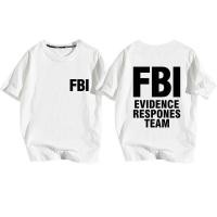 ราคา ผ้าฝ้ายแห่งชาติ FBI US FBI ตัวแทนฟิล์มรอบคอเสื้อยืดแขนสั้นผู้ชายและผู้หญิงเสื้อผ้า (20238842704)