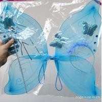 ราคา เซ็ต 3 ชิ้น เด็ก 3 6 ปี ปีกผีเสื้อ 36x46 c m ที่คาดผม คฑานางฟ้า ปีกนางฟ้า ปีกเทวดา ปีกผ้าใยบัว ผ้าใยบัว เทวดา นางฟ้า แฟนซี fancy angle wing m24 (16712613548)