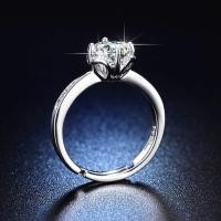 ราคา Spot S925 high end ring silver engagement 1 carat ring luxury couple engagement adjustable ring (15261471272)