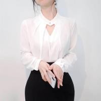 ราคา Luxqlo เสื้อสีดำผู้หญิงแฟชั่นเสื้อเชิ้ตพลัสไซส์แขนยาวสำนักงานหลวมเสื้อเกาหลี OL (20800479266)