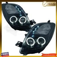 ราคา ลด50 ไฟหน้า โปรเจคเตอร์ ไฟหน้าแต่ง TOYOTA YARIS ยาริส 2006 2007 2008 โคมดำ รับประกันสินค้า (20932002671)