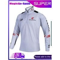ราคา 2022 ผู้ชายที่มีชื่อเสียงยี่ห้อเสื้อผ้าตกปลา Daiwa Breathable แห้งเร็วเสื้อตกปลา Man Anti UV สีดำ สีขาวตกปลาเสื้อผ้า Camiseta (9386517135)