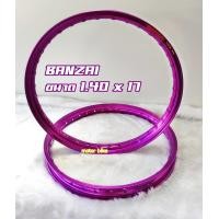 ราคา Banzai ล้อขอบ 17 ม่วง บันไซรุ่น JAPAN RIM 1 4 x 17 ล้อทรงยกขอบ แพ็คคู่ 2วง วัสดุอลูมิเนียม ของแท้ (9025826858)