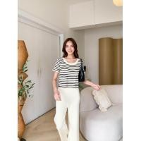 ราคา เซ็ทไหมพรมเสื้อลายทางมาพร้อมกางเกงขายาว (20191723476)