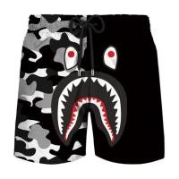 ราคา กางเกงขาสั้นผู้ชายสำหรับกางเกงฤดูร้อน Bape Shark วิ่ง Trendyol เสื้อผ้าเสื้อผ้า Oversize Casual บาสเกตบอลกีฬาชายกระโปรง Fashion (15599350382)