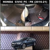ราคา พรมปูพื้นรถยนต์ 6D HONDA CIVIC FC FK 2016 21 พรม6D QX สวยงาม เข้ารูป ตรงรุ่นรถ 3ชิ้น (7645015125)