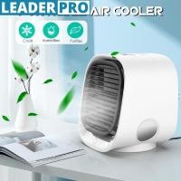 ราคา Mini Convenient Air Cooler Fan Portable Air Conditioner Humidifier Space Easy Cool Purifies Air Cooling Fan for Home Office USB (19688094585)