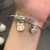 ราคา สร้อยข้อมือ สร้อยข้อมือเงินแท้ 925 สร้อยข้อมือคู่ กำไลน่ารักๆ ลายการ์ตูน Kuromi คิตตี้ มายเม น่ารัก สไตล์ญี่ปุ่น (19184826259)