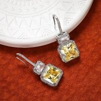 ราคา ต่างหู เพชร ต่างหูประดับพลอย ต่างหูแบบห้อย ก้านต่างหู เงิน 925 Earring Diamond CZ Earringsilver 925 (19466462291)