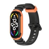 ราคา BassPal สายนาฬิกาสองโทนสีสไตล์สปอร์ตสำหรับ Mi Band 5 6 7สำหรับ Xiaomi MiBand 5 6สายรัดข้อมือเปลี่ยนสายนาฬิกาข้อมือซิลิโคน TPU แบบนิ่ม Miband5สาย Miband7 Miband6 (16972522777)