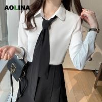 ราคา 2022ฤดูใบไม้ร่วงยิงจริงมัสตาร์ดสีเหลืองคมชัดสีลำแสงโบว์แขนยาวเสื้อชีฟอง OL มืออาชีพทุกการแข่งขัน Bottoming เสื้อด้านบน (15918105601)