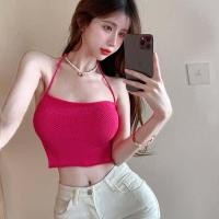 ราคา FF fashion ไหมพรมคล้องคอ สีพื้น สีสด เชือกผูก โชว์หลัง เซ็กซี่ ฟรีไซส์ พร้อมส่ง 98076 (15347300957)