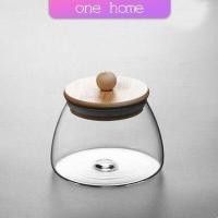 ราคา One home โหลแก้วฝาไม้เก็บวัตุดิบ ทรงโอ่ง กระปุกใส่ขนม ขวดใส่เครื่องปรุง Food Storage (18601174546)
