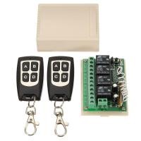 ราคา 12V 4CH Channel 433Mhz Wireless Remote Control Switch Integrated Circuit With 2 Transmitter DIY Replace Parts Tool Kits (20946604031)