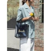 ราคา อังกฤษ Harrods เยลลี่ตัวอักษรกระเป๋าถือพิมพ์กระเป๋าสะพายไหล่โปร่งใสกันน้ำถุงผ้าติดโลโก้ถุง PVC ใส่ของ (19569046998)