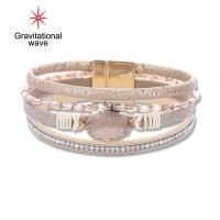 ราคา กำไลข้อมือกุญแจมือผู้หญิงแบบมีกระดุมแม่เหล็กสี่ชั้นทำจากหนังเทียมย้อนยุคพลอยคริสตัลคลื่นความโน้มถ่วงเข็มขัดสุภาพสตรีของขวัญสร้อยข้อมือแฟชั่นเครื่องประดับ (20069347369)