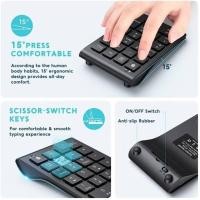 ราคา SeenDa Rechargeable Wireless Numeric Keypad Bluetooth Number Pad Slim 22 Keys External Numpad Keyboard Data Entry (20315674721)