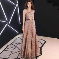 ราคา Mystery Store Pretty Banquet Dress Elegant Black Party Prom Dress Elegant Sequin Evening Dress Host Shows Dress (16197349099)