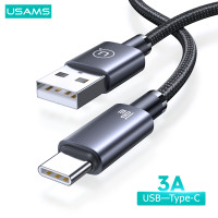ราคา USAMS 3 0A Type C micro สายเคเบิลสำหรับ Android 2 4A โทรศัพท์สำหรับ iPhone อะลูมินัมอัลลอยสายชาร์จสายข้อมูล USB 480Mbps การส่งข้อมูลสำหรับ Xiaomi Vivo Y11 Huawei Y7 Prime 2019Oppo A5s F3 Plus Realme 5