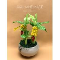 ราคา ต้นกล้วย กระถางต้นไม้มงคล งานดินปั้น กล้วยมงคล (2967064698)