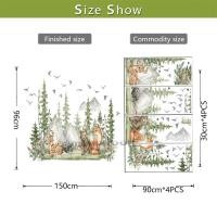 ราคา สติ๊กเกอร์ดีคอลติดผนังลายสัตว์ป่าขนาดใหญ่รูปหมีการ์ตูน Hiasan Kamar สติ๊กเกอร์ดีคอลติดผนังเด็กชายสถานรับเลี้ยงเด็กเครื่องประดับผนังรูปต้นไม้ (19971051107)