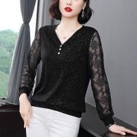 ราคา เสื้อยืดผู้หญิงเสื้อเชิ้ตตัวเล็กลูกไม้แฟชั่นใหม่2023สำหรับวัยกลางคน (20474019986)