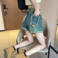 ราคา TOFASHIONS กางเกงขาสั้นผู้หญิงกางเกงยีนส์เอวสูงสไตล์เกาหลียีนส์หลวมแฟชั่น All Match บางหญิง23072506กางเกงผ้ายืด (19818130980)