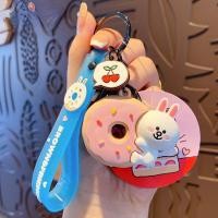 ราคา Line Friends Cake Series พวงกุญแจน่ารักการ์ตูนกระต่ายหมีพวงกุญแจจี้ (19685038418)