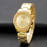 ราคา นาฬิกาสายเหล็กอัลลอยประดับเพชร Geneva นาฬิกาข้อมือใหม่สำหรับผู้หญิงนาฬิกาควอตซ์เจนีวา Watc (20618874559)