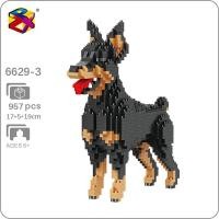 ราคา Balody Animal Dog Pet Dobermann Poodle Dachshund Husky Schnauzer Building Blocks Set DIY Mini Diamond Bricks Toys for Boys Gifts (12161779652)