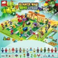 ราคา Plants vs Zombies แนวโน้มที่เข้ากันได้เล่นบล็อกตัวต่อปราสาทในท้องฟ้ายุคมืดสร้างสรรค์ DIY โมเดลการ์ตูนเกมปริศนาประกอบของเล่นของขวัญ (18805848890)