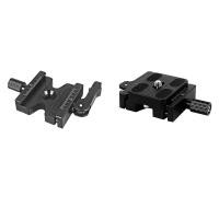 ราคา Double Lock Mounting Plate Clamp Quick Release Plate Clamp Adjustable Knob Adapter for Tripod Ball Head (20486303815)