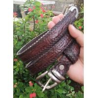 ราคา Nice Croc Brown Belt ของสวยๆของแท้สีนำตาลเม็ดมะขาม เข็มขัดหนังจระเข้ ถักขอบตลอดเส้น (18724332017)