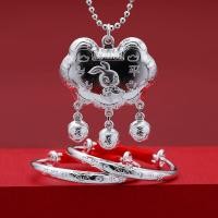 ราคา Huangfuqiang กำไลเงินรูปกระต่ายเสือ999เงินแท้ของเด็กทารกล็อคตลอดชีวิตของเด็กเงินเครื่องประดับสำหรับพระจันทร์เต็มดวงของขวัญกำไลข้อมือแฟชั่น (20710857730)