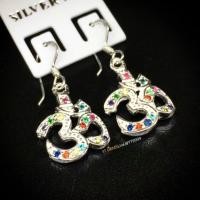 ราคา ต่างหูโอม นพเก้า ต่างหูเงินแท้ พลอยหลากสี CZ YTG 11169 (7633692229)