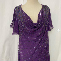 ราคา M795 เดรสสั้นสีม่วงวินเทจ Short Dress Purple Vintage (19542168297)