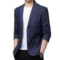 ราคา เสื้อแจ็กเก็ตยีนลําลอง แบบหนา คุณภาพสูง สีฟ้า สําหรับผู้ชาย (20912179079)